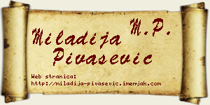 Miladija Pivašević vizit kartica